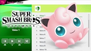 Jigglypuff Voices  Super Smash Bros Ultimate [upl. by Kenimod]