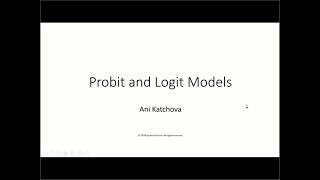 Probit and Logit Models [upl. by Nimesh]