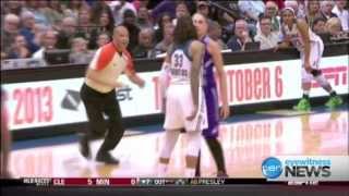 TEN News Report WNBA Players receive technical fouls for kissing [upl. by Saihttam]