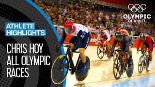 Chris Hoys 🇬🇧 Seven Olympic medal races  Athlete Highlights [upl. by Arlyn]