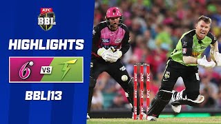 Sydney Sixers v Sydney Thunder  BBL13 [upl. by Zoha]