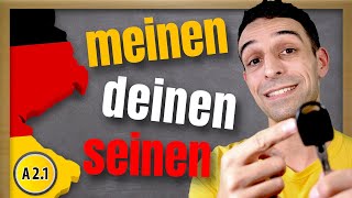 Possessivartikel Akkusativ  meinen deinen seinen  German possessive articles [upl. by Habas]