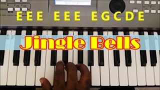 How To Play Jingle Bells Easy Piano Keyboard Tutorial [upl. by Casaleggio]