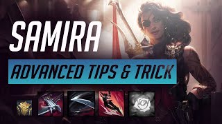 SAMIRA COMBOS advanced tips amp tricks  League of Legends guide [upl. by Dnarb]