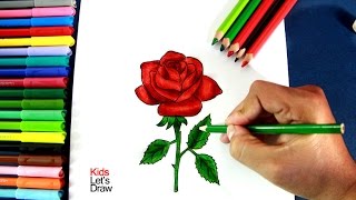 Cómo dibujar una ROSA paso a paso  Dibujos de Rosas [upl. by Aldred664]