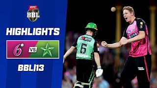 Sydney Sixers v Melbourne Stars  BBL13 [upl. by Sella]