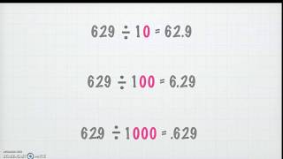 Dividing by 10 100 and 1000 [upl. by O'Connor]