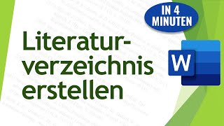 Literaturverzeichnis in Word erstellen  Abschlussarbeiten schreiben 07 [upl. by Chenee]