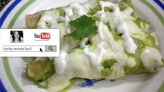 ENCHILADAS SUIZAS  Vicky Receta Facil [upl. by Pollock]