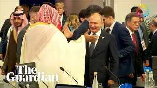 Putin and Saudi crown prince highfive at G20 summit [upl. by Aisital]