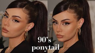 Quick amp Easy 90s Ponytail Tutorial  Trendy [upl. by Ynnek890]