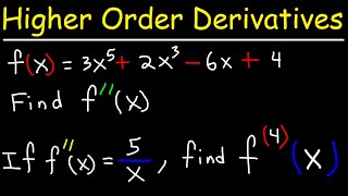 Higher Order Derivatives [upl. by Shandy]