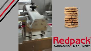 Redpack P325E flow wrapping individual cookies [upl. by Annid]