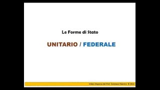 Forme di Stato Unitario Federale [upl. by Dolli]