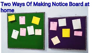 2 Creative Ideas of making Notice BoardNotice Board Making at HomeCrafts Vine [upl. by Dagley]