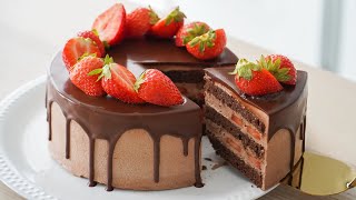 Chocolate Strawberry Cake [upl. by Suoirrad]