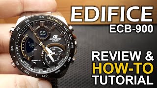 Casio Edifice ECB900  Detailed HowTo Tutorial on module 5582 [upl. by Keeton432]