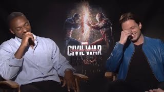 Anthony Mackie amp Sebastian Stan being a chaotic duo for 14 minutes straight [upl. by Rosette619]