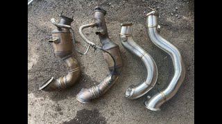 BMW 335i VRSF Catless Downpipe Install DIY [upl. by Roux467]