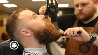 Viking Style Beard Trim with Choppy Top Haircut [upl. by Suk]