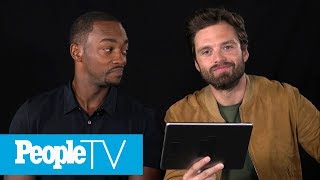 Kids Interview Avengers Infinity War Stars Sebastian Stan amp Anthony Mackie  PeopleTV [upl. by Nide]