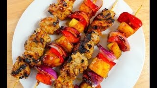 Barbecue Chicken and Pineapple Skewers Recipe [upl. by Ioves467]