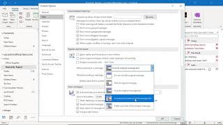 Customize Reply Message Setting  Outlook 2019 tutorial [upl. by Naval]