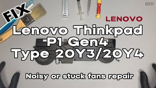 How to Lenovo Thinkpad P1 Gen4 Fan Noise ot Stuck Repair  FIX [upl. by Nyrak242]