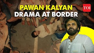 Pawan Kalyans Dramatic Political Showdown at AndhraTelangana Border [upl. by Shaper623]