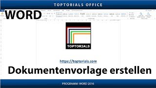 Dokumentenvorlage in Word erstellen [upl. by Ursala]