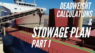 Deadweight Calculation and Stowage Plan  Bulk Carriers  Part 1  Simple explanation [upl. by Mcgean]