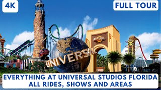 4K Everything at Universal Studios Florida ALL RIDES SHOWS AND FULL TOUR [upl. by Wakefield]