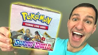 NEW POKEMON SWORD AND SHIELD CARDS ARE HERE Opening ENTIRE Pokemon Cards Booster Box [upl. by Ellesor]