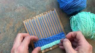 Cardboard loom weaving [upl. by Aivuy]