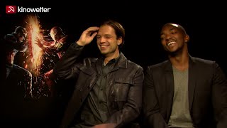 Interview Sebastian Stan amp Anthony Mackie CAPTAIN AMERICA CIVIL WAR [upl. by Mikah]