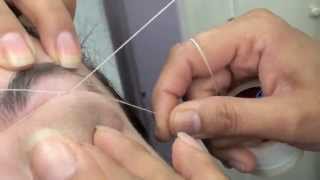 How to Thread Eyebrows and Trim Them [upl. by Merrell957]