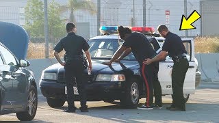 Fake POLICE OFFICER Prank  Arresting Strangers [upl. by Baseler783]