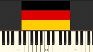 Deutschlandlied  German National Anthem Piano Tutorial Synthesia [upl. by Eseerehc]