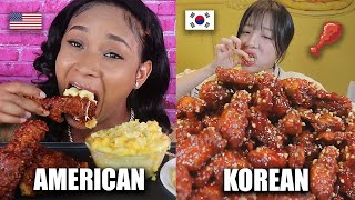 AMERICAN VS KOREAN MUKBANGERS [upl. by Rawna]