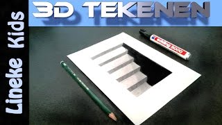 3D tekenen voor beginners KELDER TRAP [upl. by Elinad]