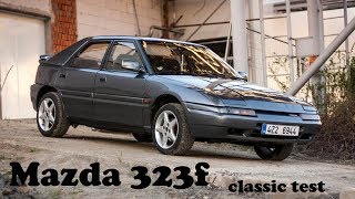 Mazda 323F Astina test in old classic top gear 1989 [upl. by Yrbua]